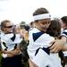 Saline first baseman Chelsea Leathers celebrates with teammates after beating Allen Park 4-2 on Saturday, June 8. Daniel Brenner I AnnArbor.com